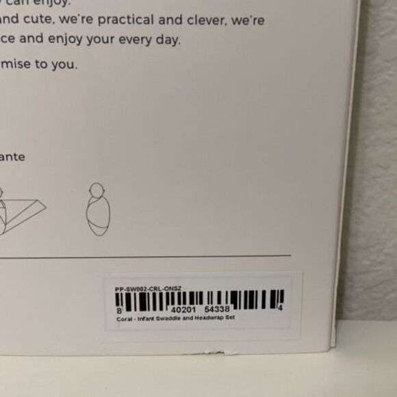 Posh Peanut Coral Seahorses Swaddle + Bow Headwrap Set Bamboo Pink NEW - Picture 5 of 5